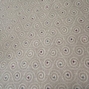 Bees N Blooms Quilting Cotton Fabric 14x44" Tan Swirl Pattern with Tiny Florals